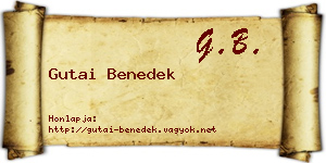 Gutai Benedek névjegykártya
