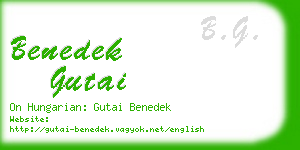 benedek gutai business card